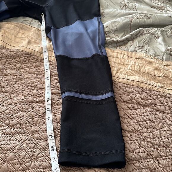 90 Degrees by Reflex | Blue and Black Color Block Leggings Size S - Picture 7 of 8